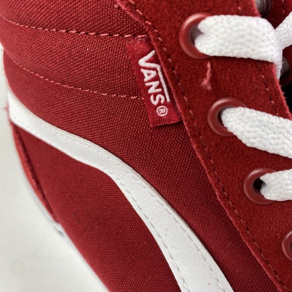 Vans Filmore Hi Suede & Canvas Sneakers Red Mens Size 11 Brand New - Picture 9 of 16